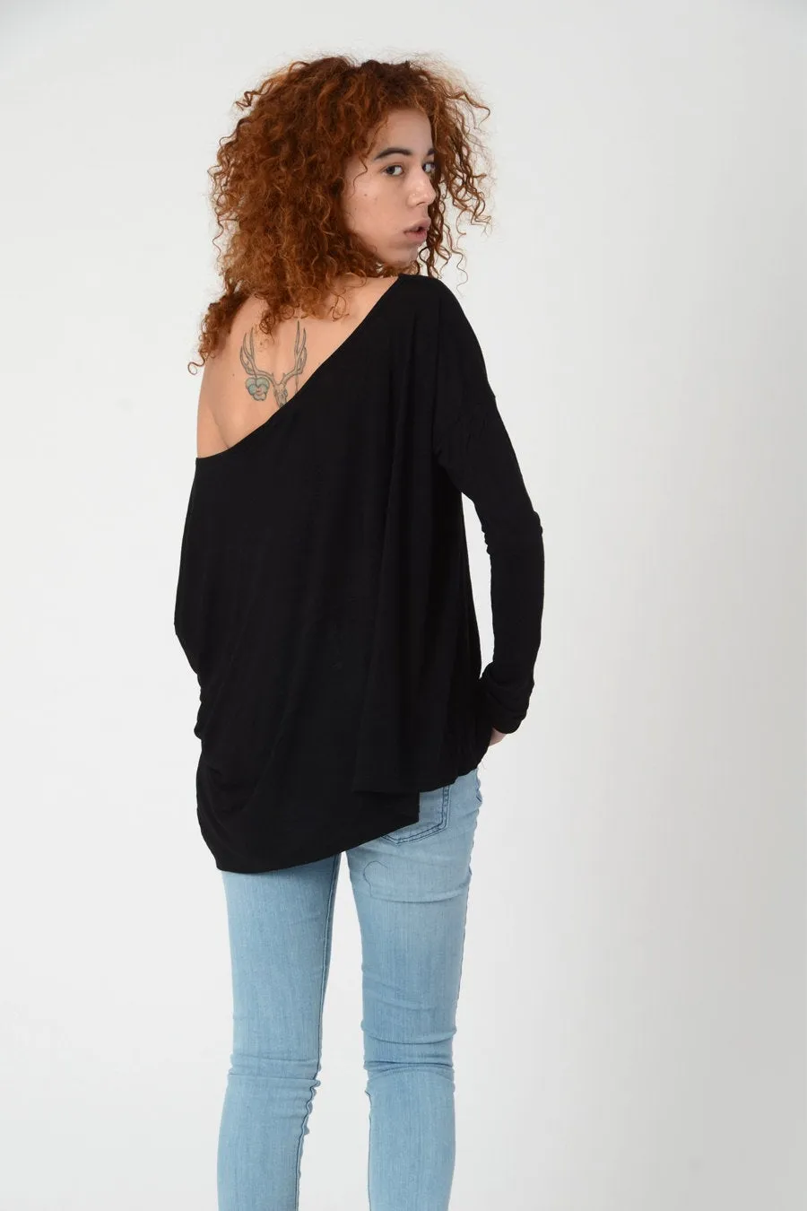 Off The Shoulder Black Top