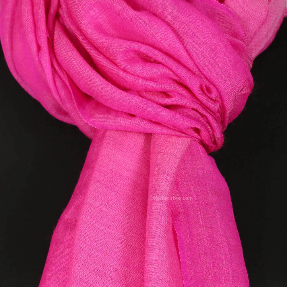 Plain Magenta Woolen Stole