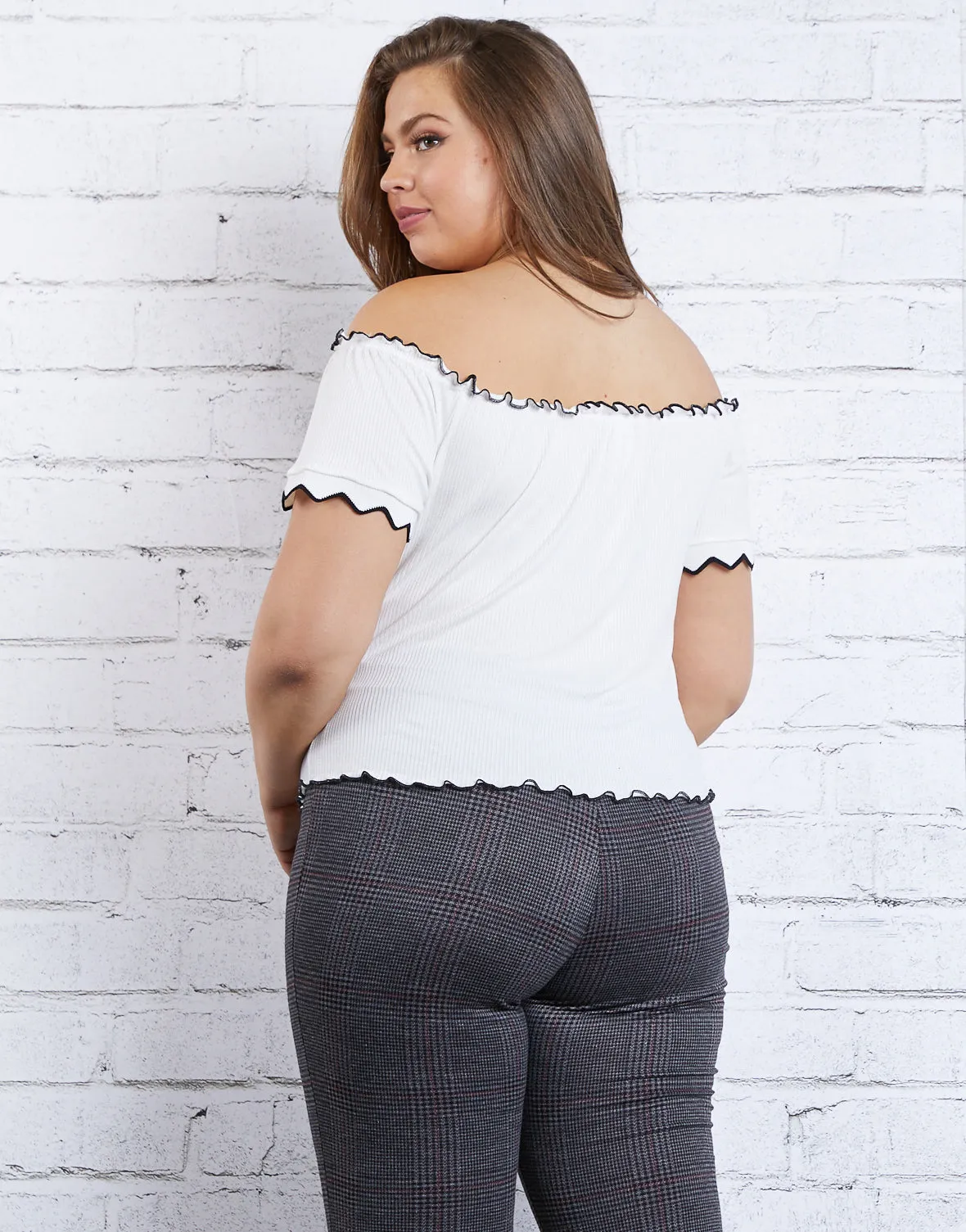 Plus Size Making Waves Off The Shoulder Top