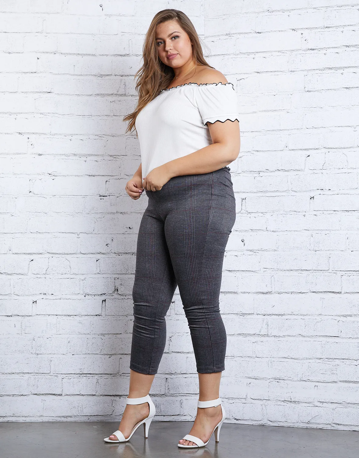 Plus Size Making Waves Off The Shoulder Top