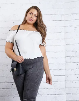 Plus Size Making Waves Off The Shoulder Top