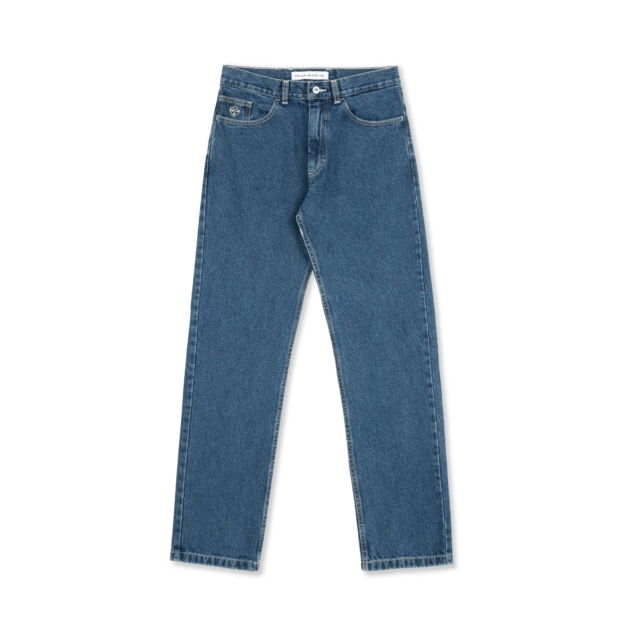 Polar 89 Mens Blue Wash Denim Pants - Stylish Casual Wear