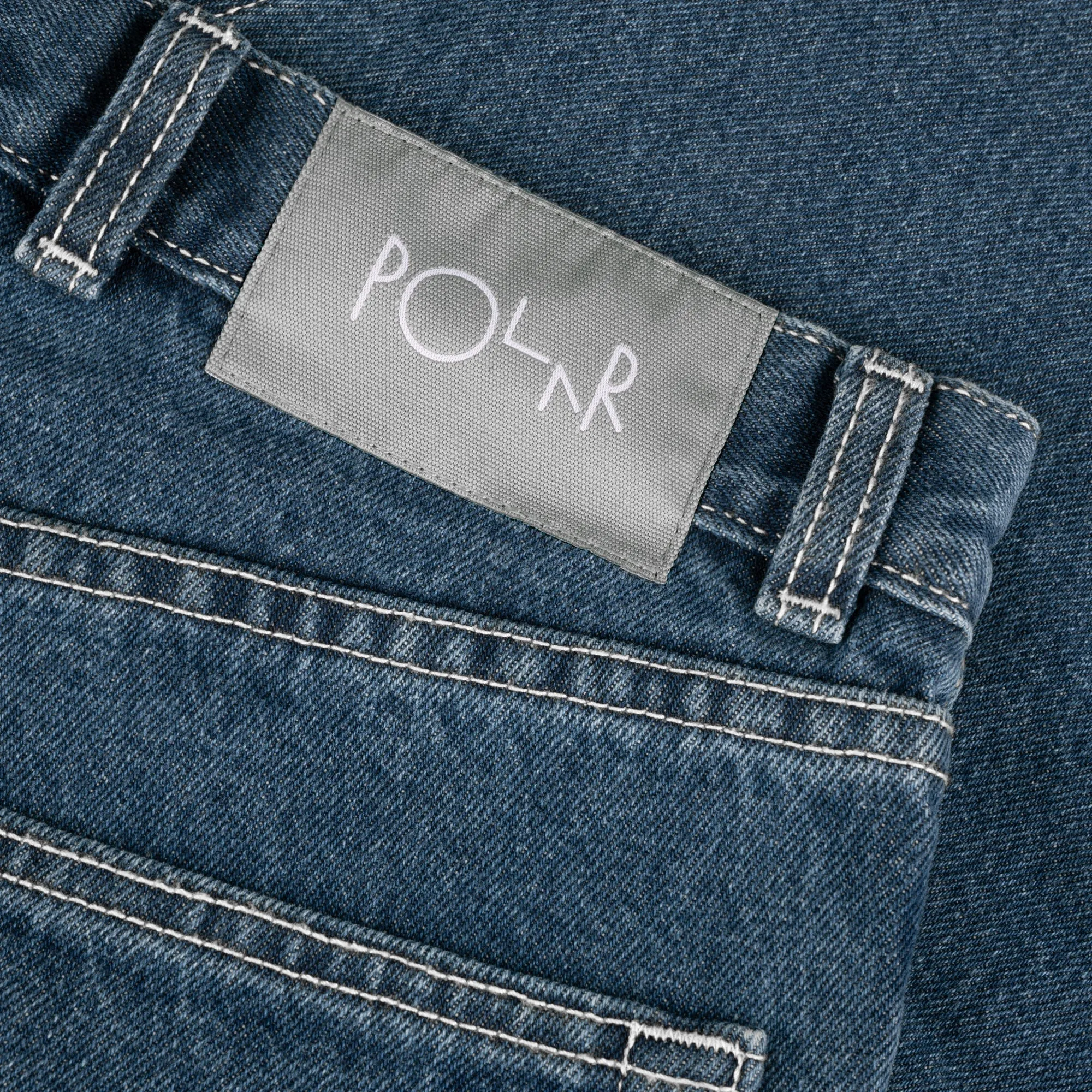 Polar 89 Mens Blue Wash Denim Pants - Stylish Casual Wear