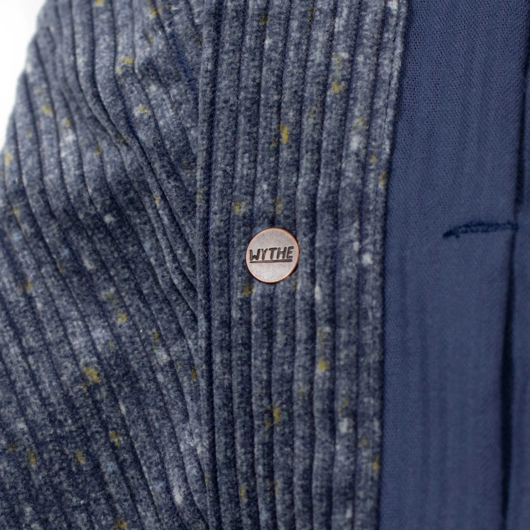 Ranch jacket in Marine Blue Italian donegal cotton corduroy