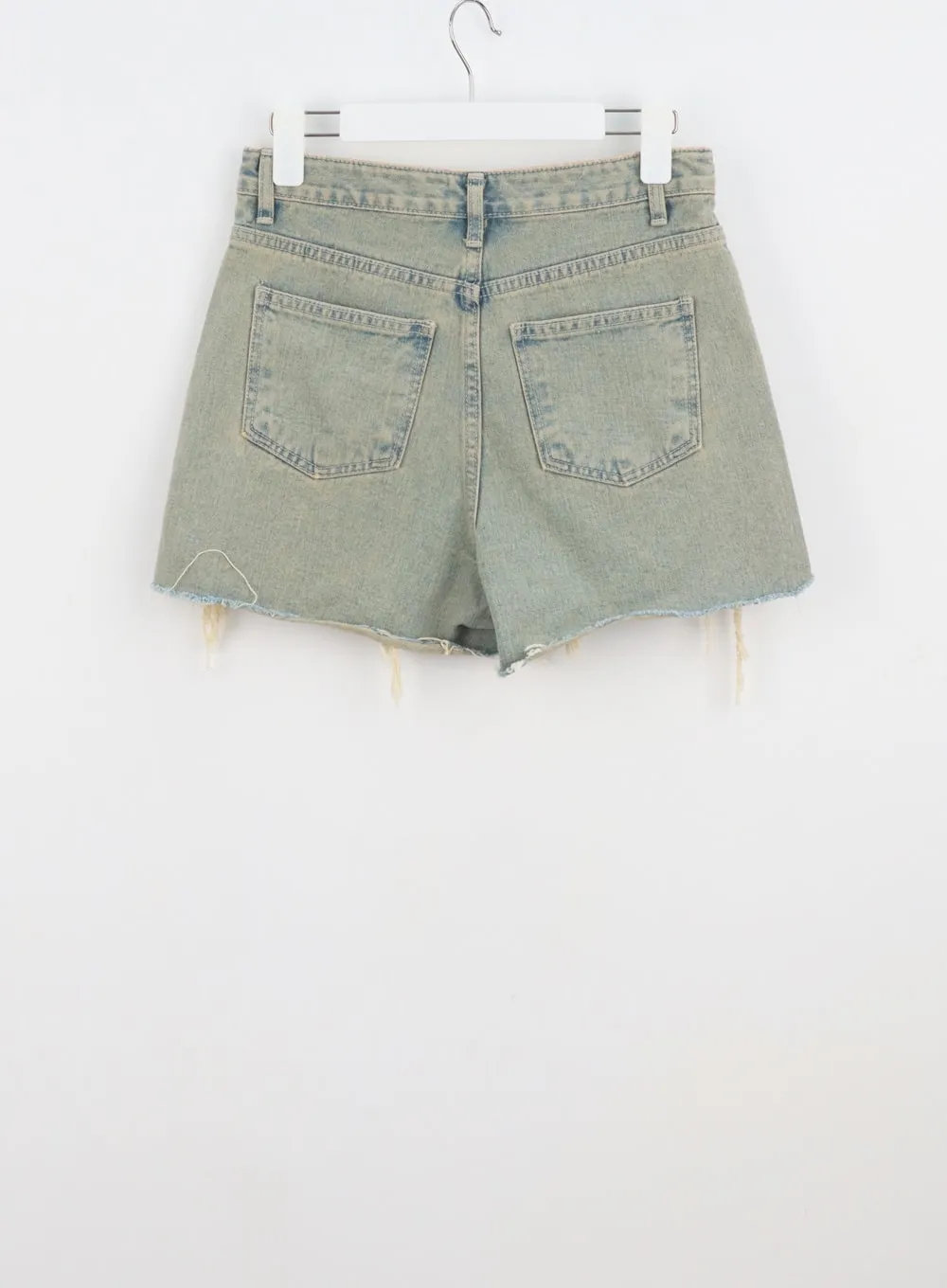 Ripped Hem Denim Shorts IU322
