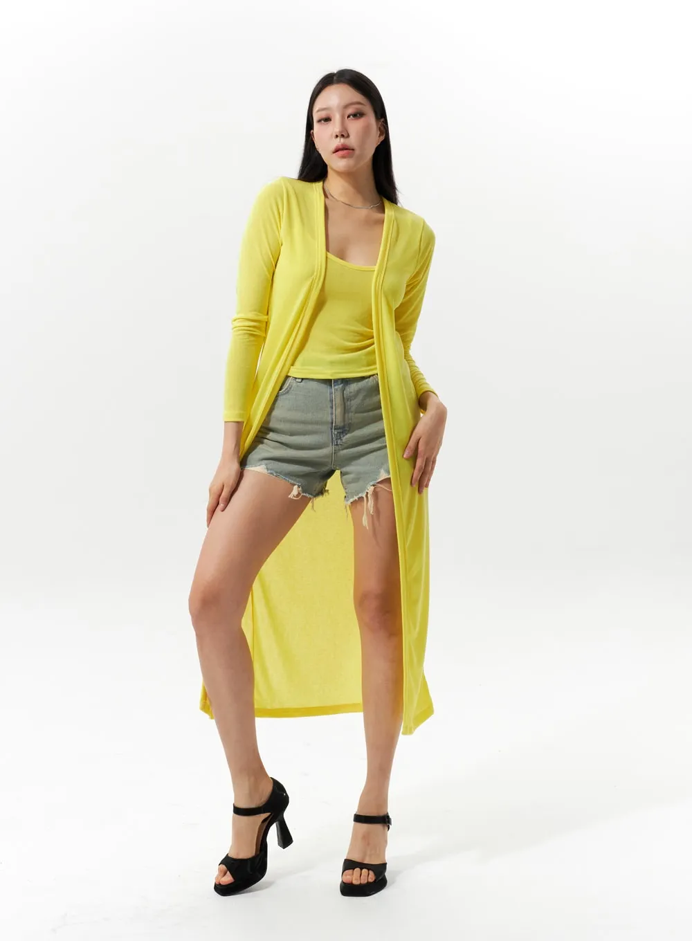 Ripped Hem Denim Shorts IU322