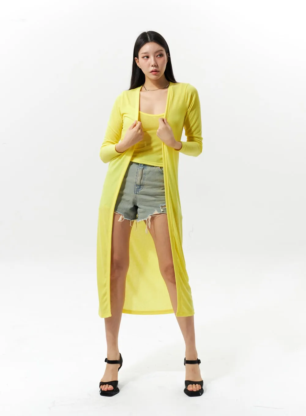 Ripped Hem Denim Shorts IU322
