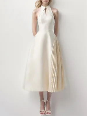Sathvika Hollow Out Fold Midi Dress