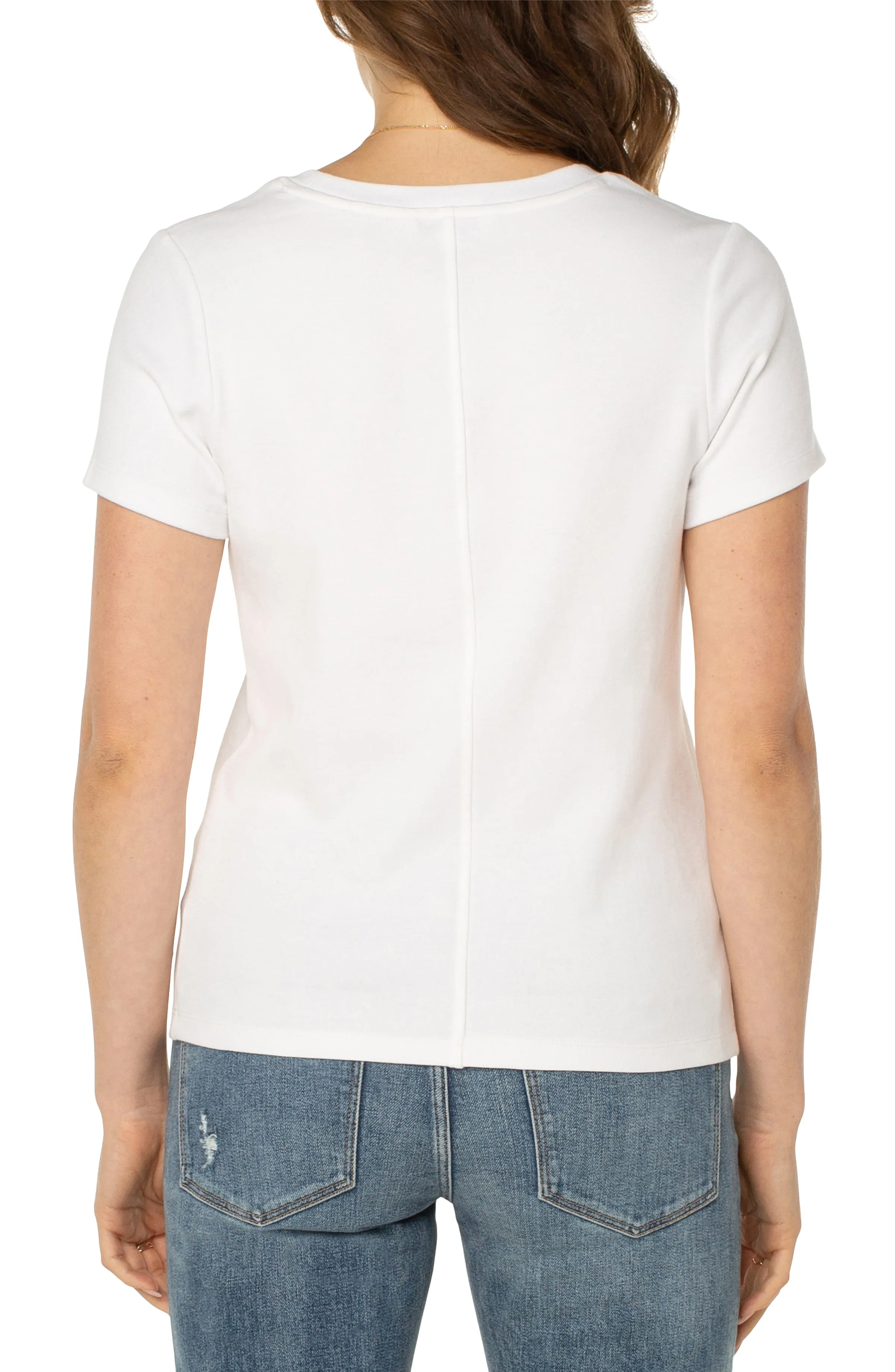 SCOOP NECK SHORT SLEEVE TEE