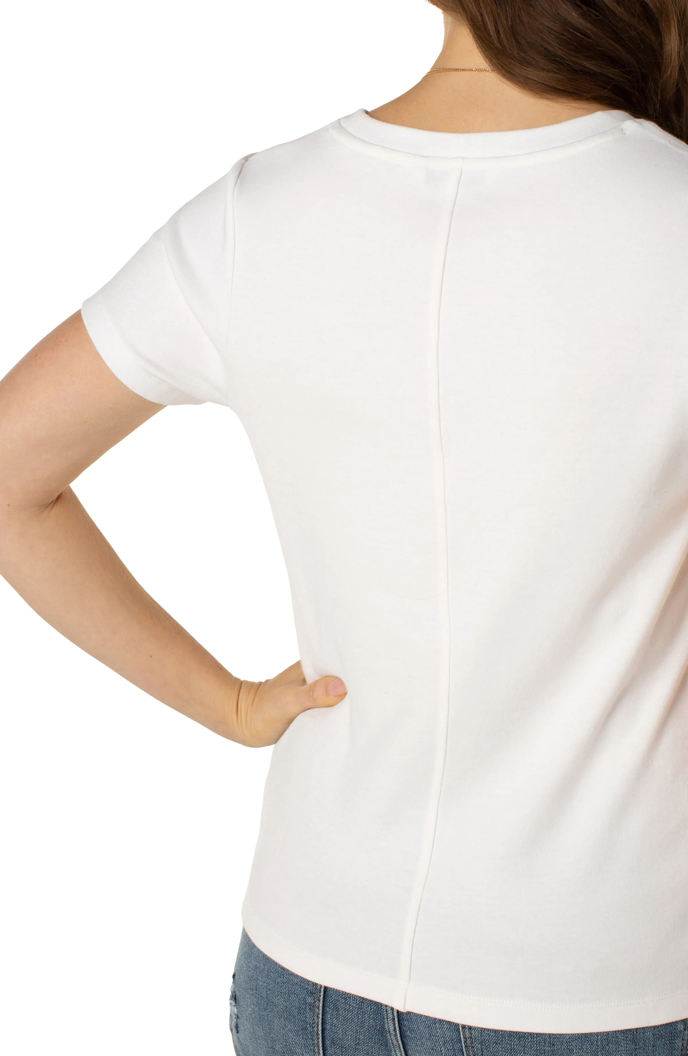SCOOP NECK SHORT SLEEVE TEE