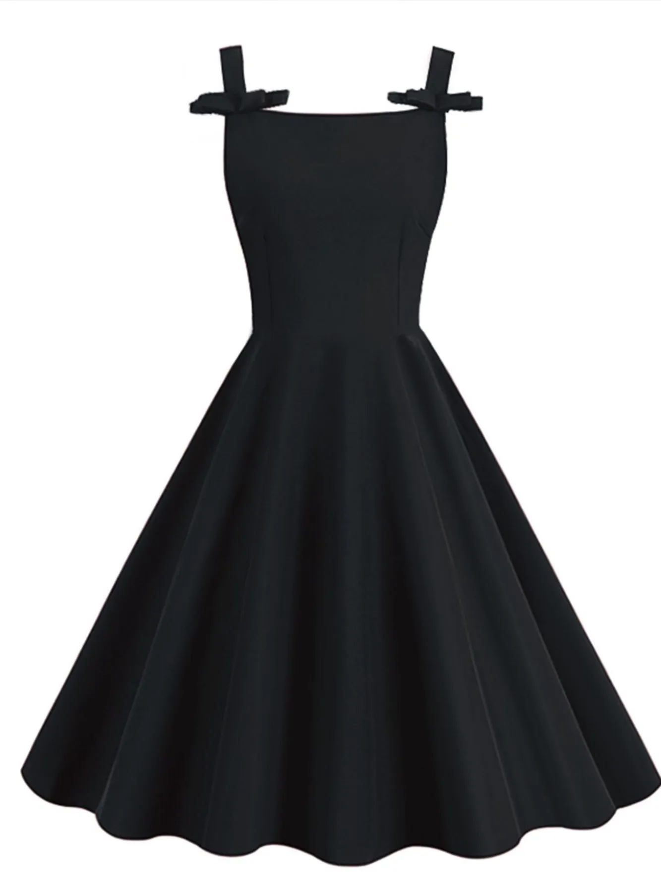 Sleeveless bow suspender dress