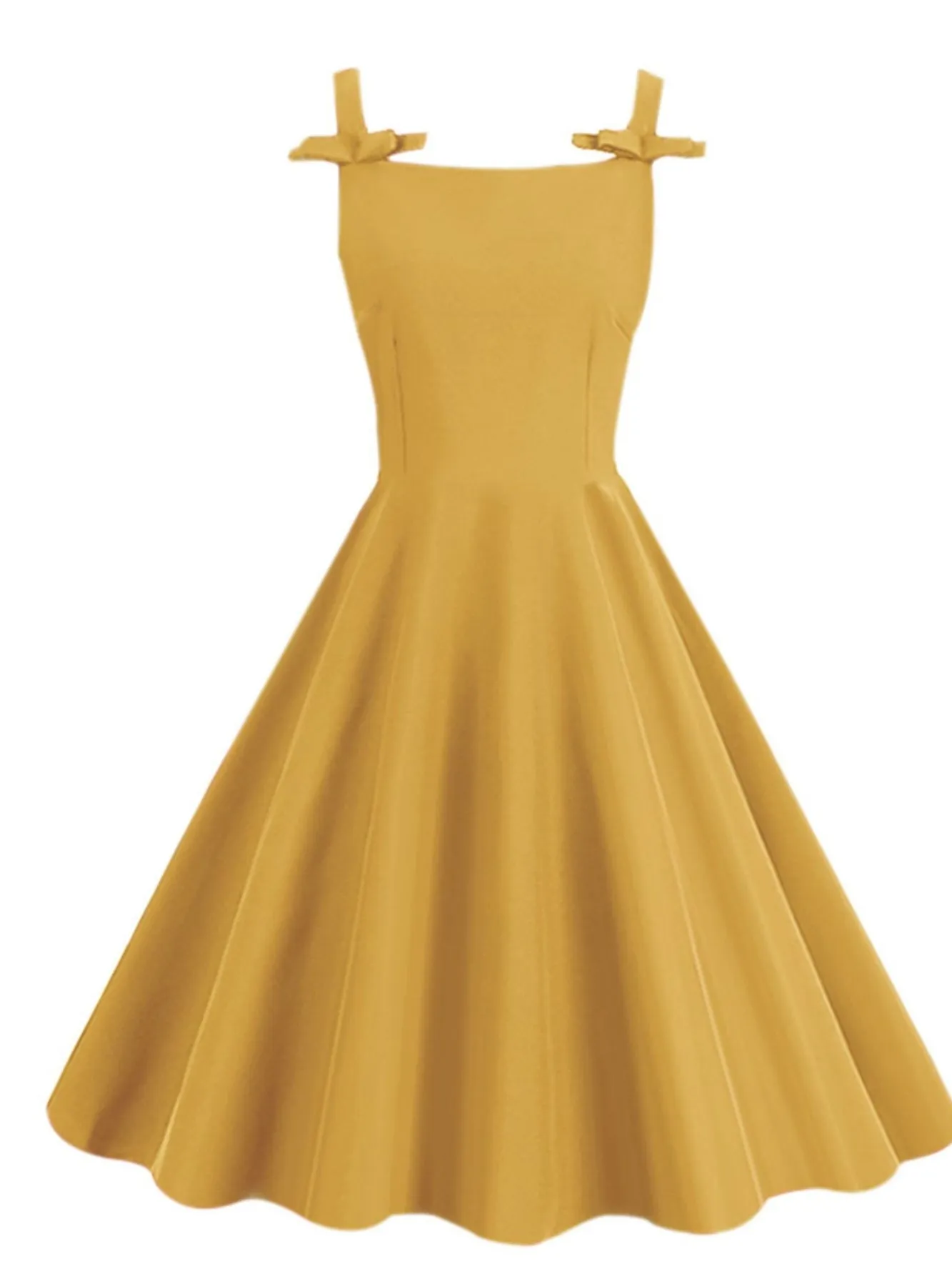 Sleeveless bow suspender dress