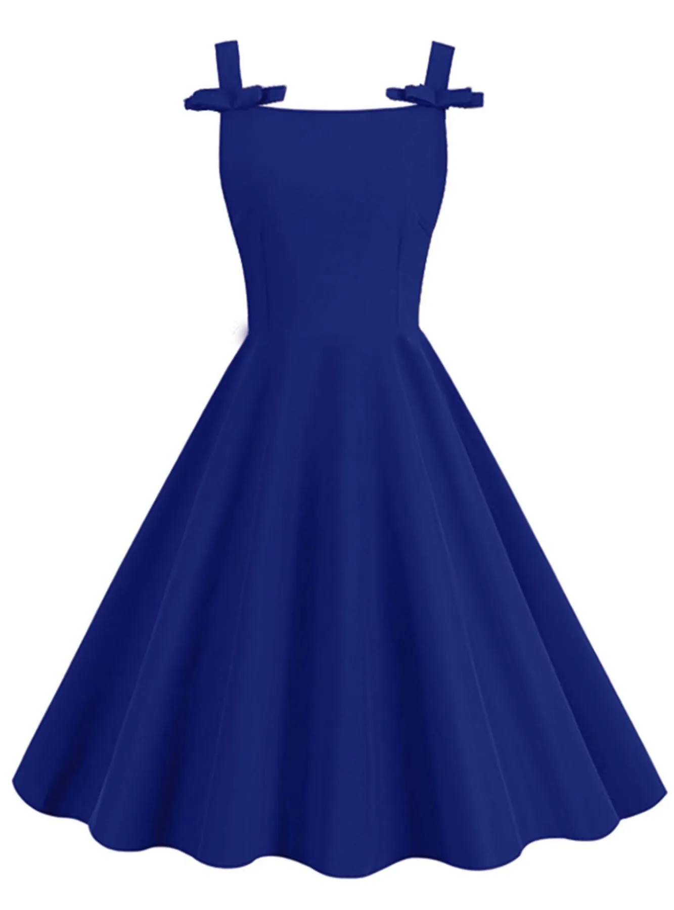 Sleeveless bow suspender dress