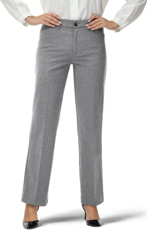 Soojun Women's Comfort Flex Waist Straight Leg Dress Pants