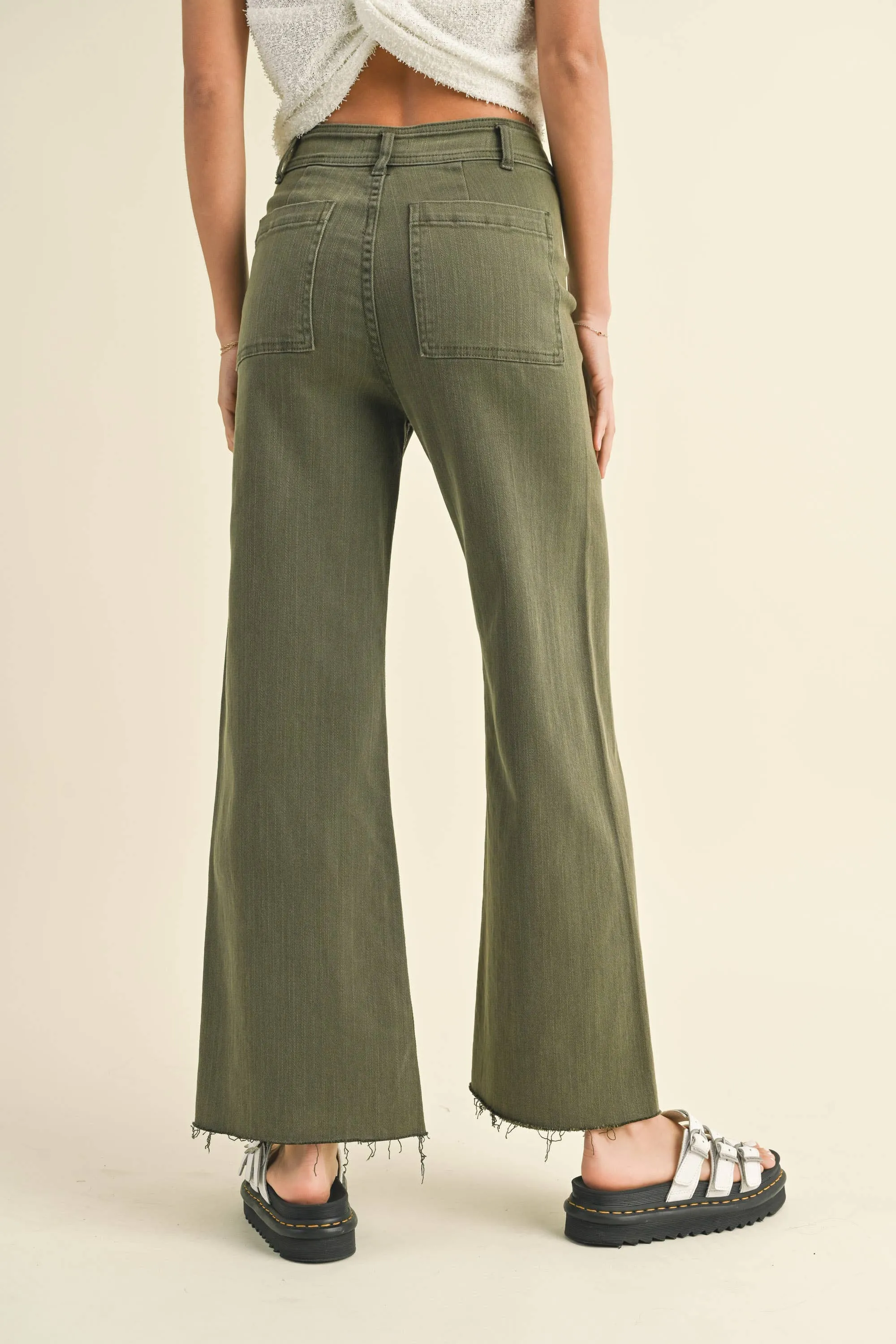 STRAIGHT WIDE LEG DENIM PANTS - FINAL SALE