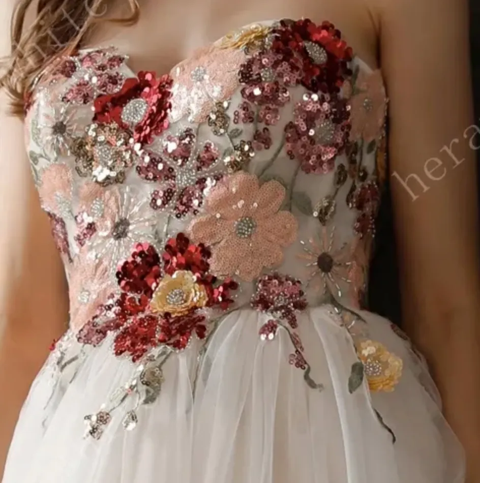 Strapless Princess A-Line Bridal Gown with Tulle Skirt