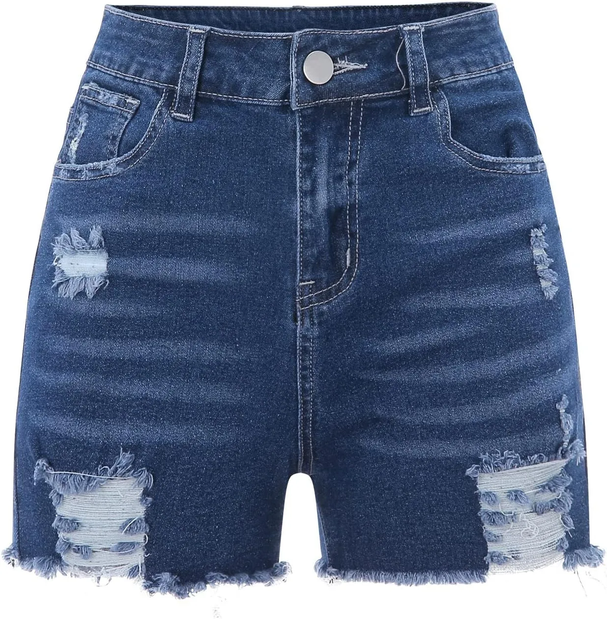 Stretchy Jean Shorts for Women High Waist Summer Beach Bermuda Shorts Casual Trendy Ripped Loose Fit Hot Denim Shorts