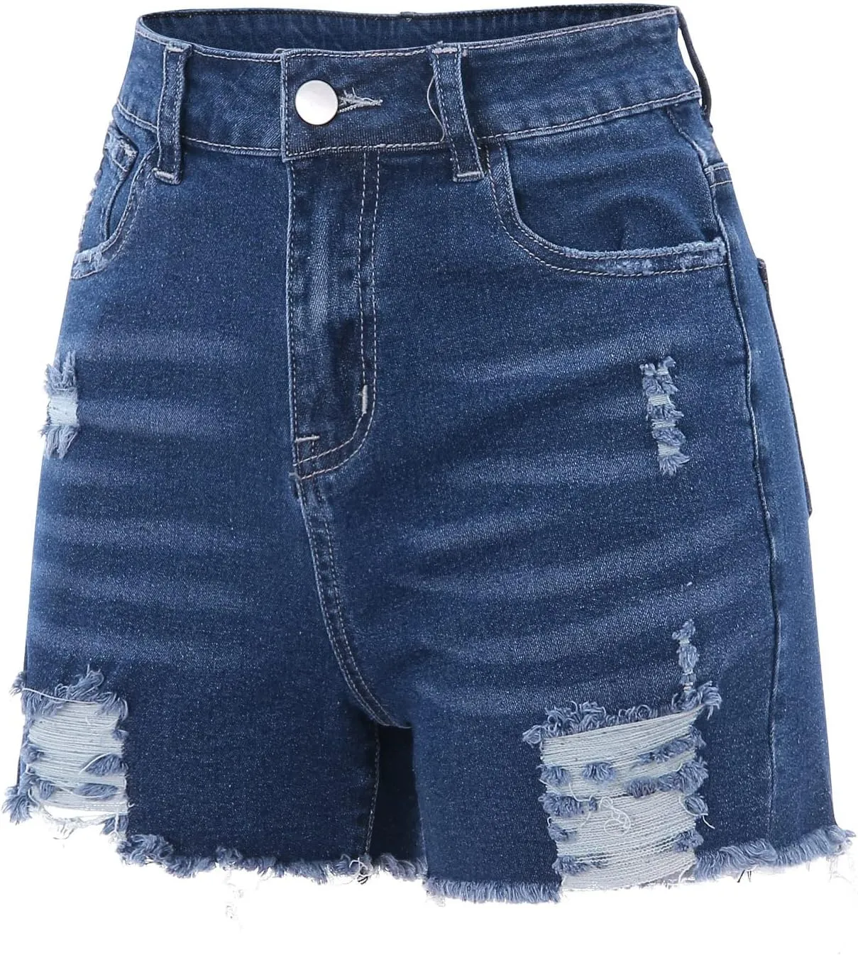 Stretchy Jean Shorts for Women High Waist Summer Beach Bermuda Shorts Casual Trendy Ripped Loose Fit Hot Denim Shorts