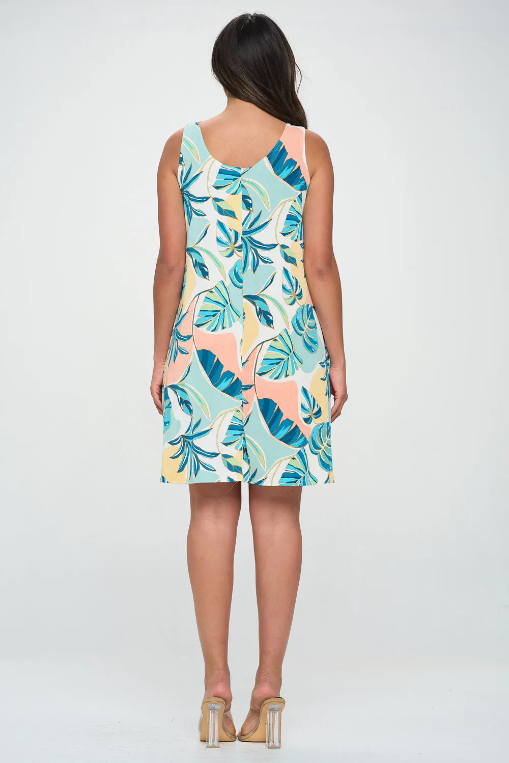Stretchy Missy Tank Dress Print- 7003BN-TRP1-W390