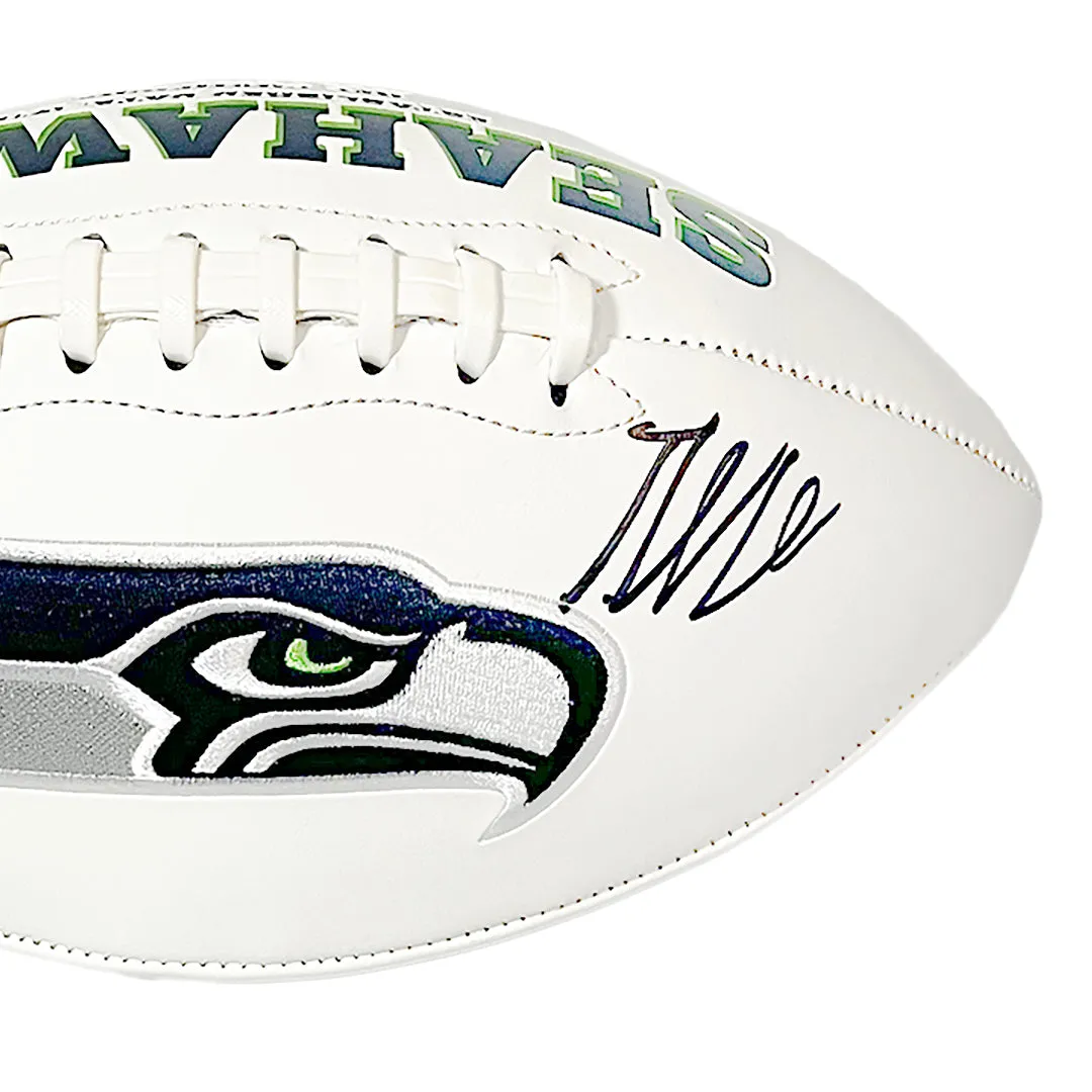 Tariq Woolen Signed Seattle Seahawks Official NFL Team Logo White Football (JSA)