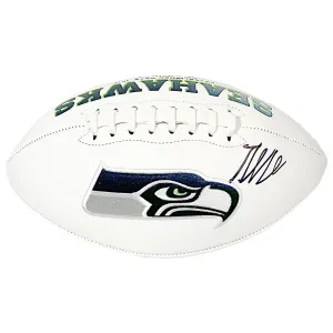 Tariq Woolen Signed Seattle Seahawks Official NFL Team Logo White Football (JSA)