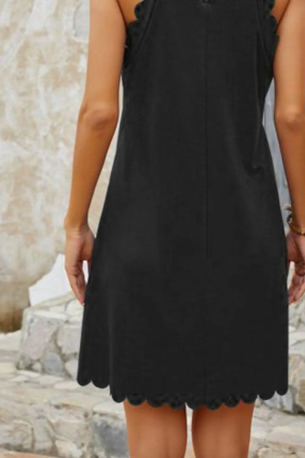 TEEK - Mock Neck Sleeveless Mini Dress