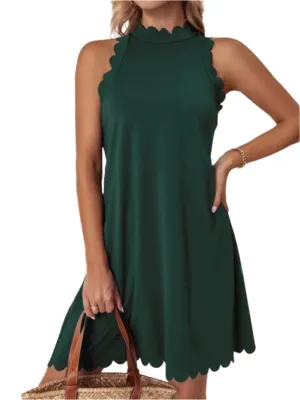 TEEK - Mock Neck Sleeveless Mini Dress