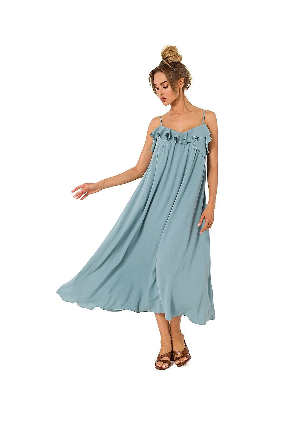 TEEK - Ruffled Top Long Tank Dress
