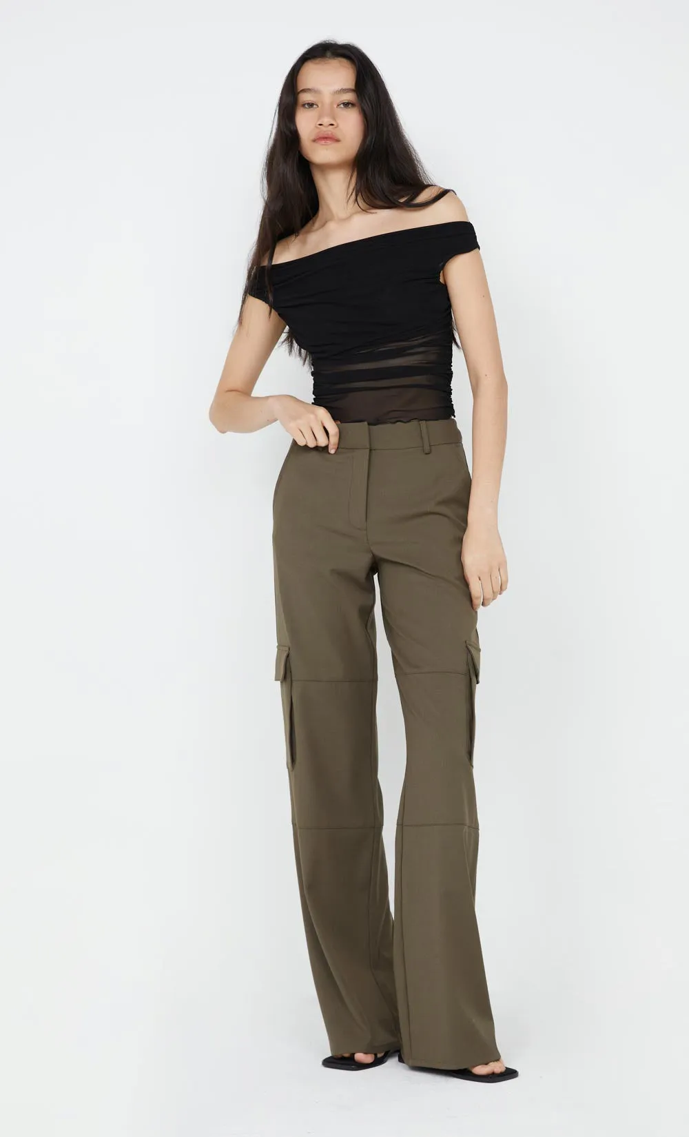 TERI POCKET PANT - OLIVE
