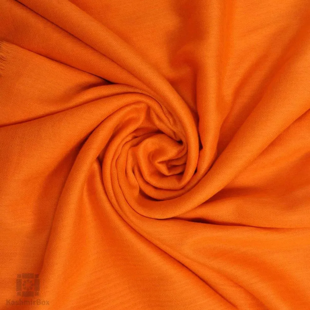 Tiger Orange Basic Woolen Shawl