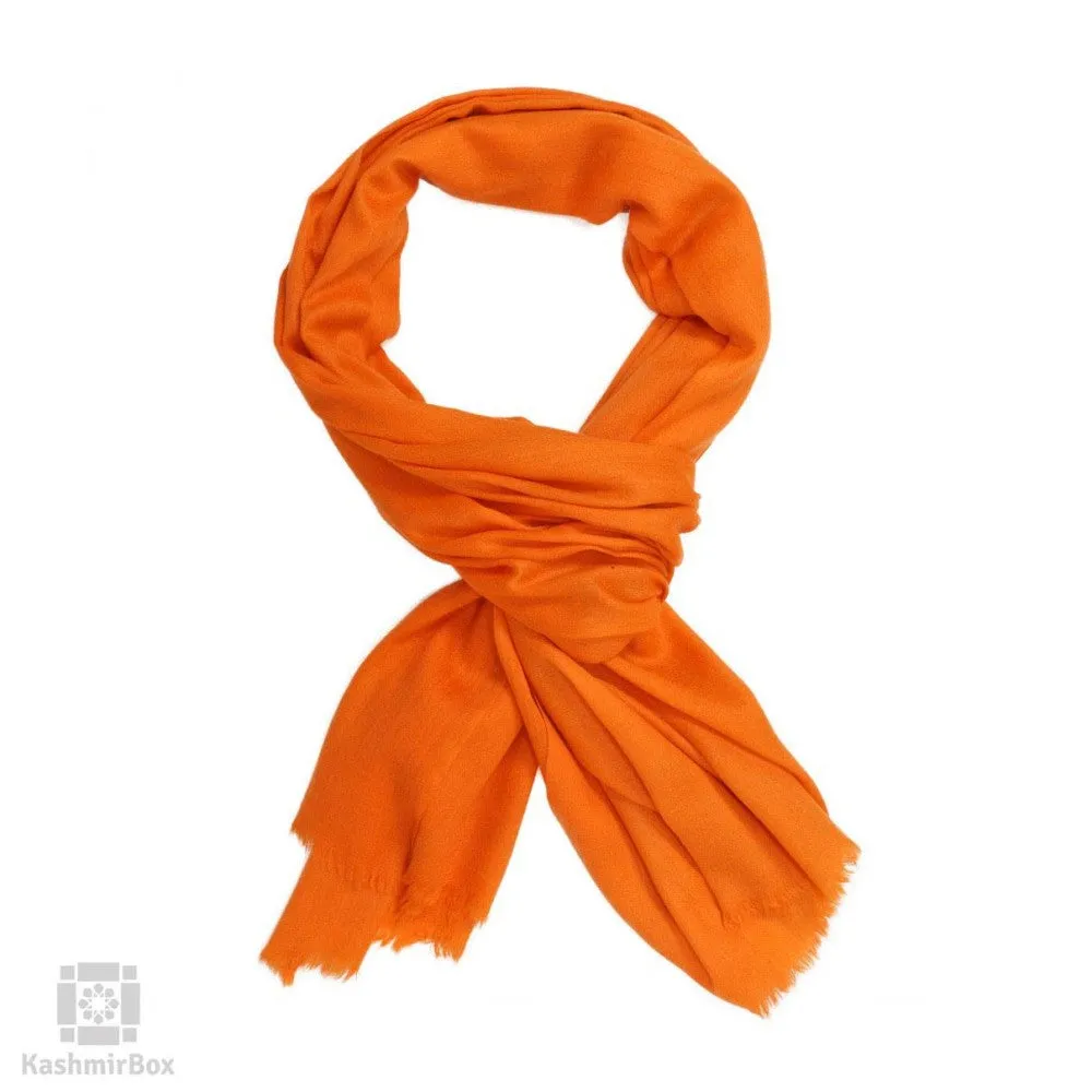 Tiger Orange Basic Woolen Shawl