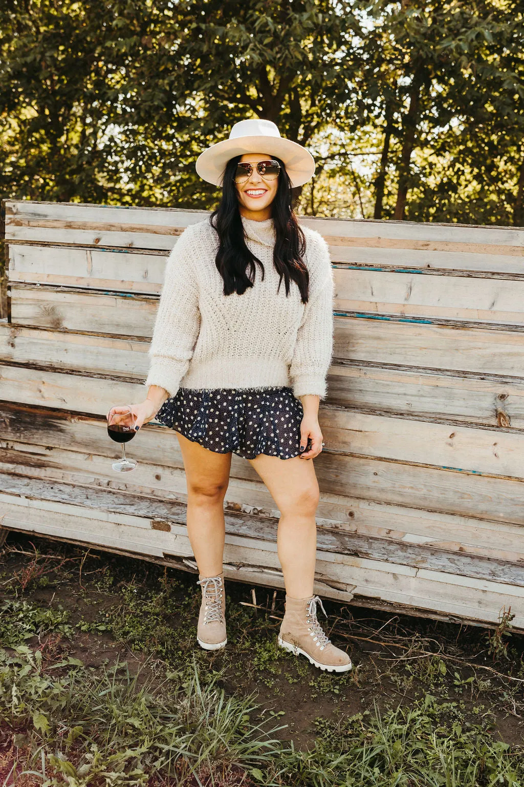 Tinley Dot & Floral Mini Skort