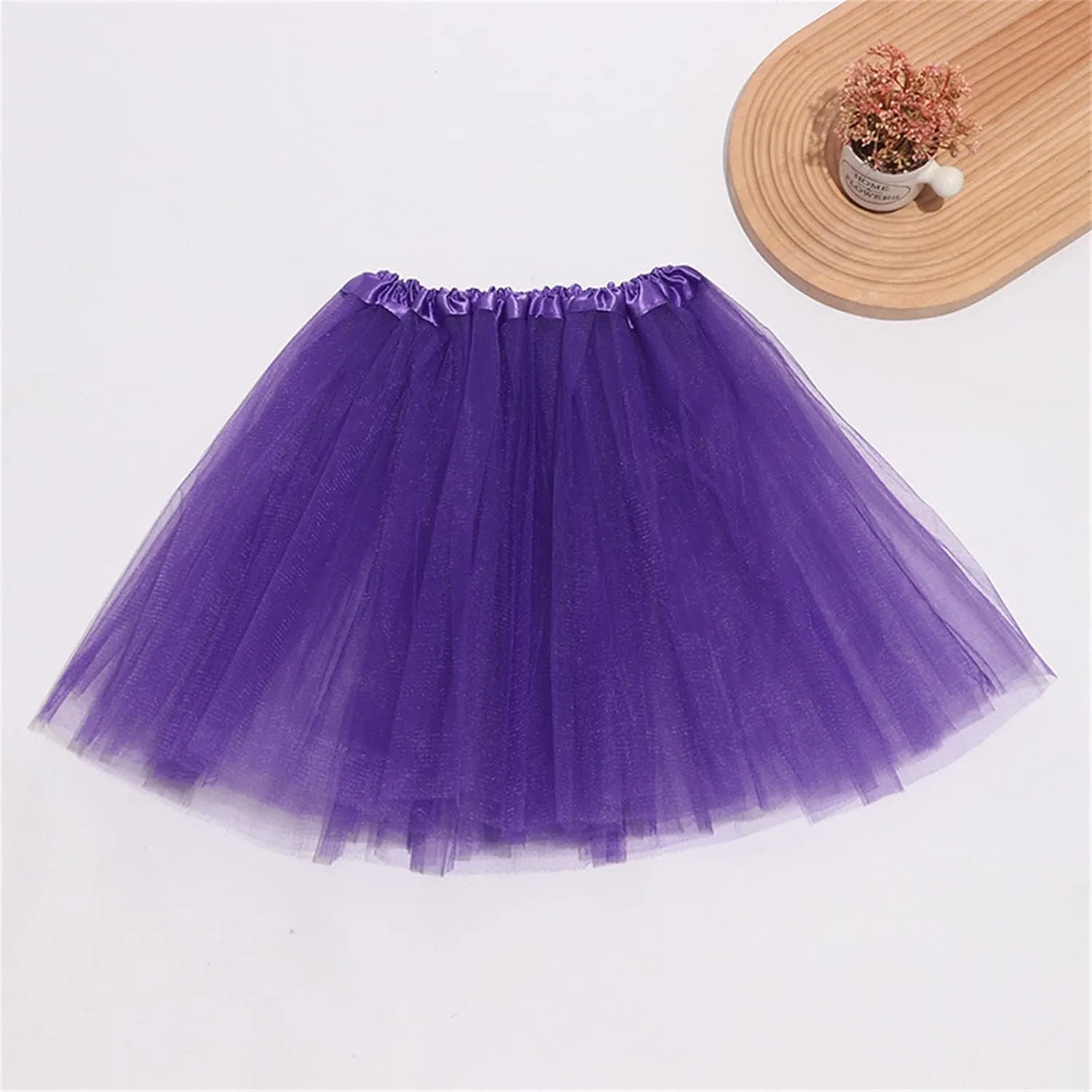 Tutu Skirts for Women Summer 3 Layers Dance Tulle Skirts Lightweight Layered Fancy Costume Solid Color Tie Dye Skirt