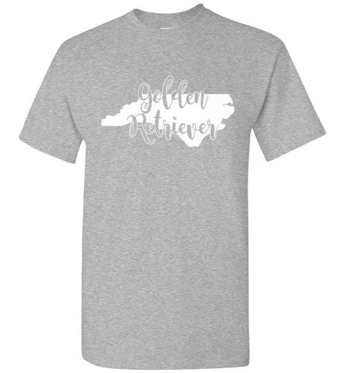 Unisex and Youth NC Golden Gildan Short Sleeve White Print T-Shirt