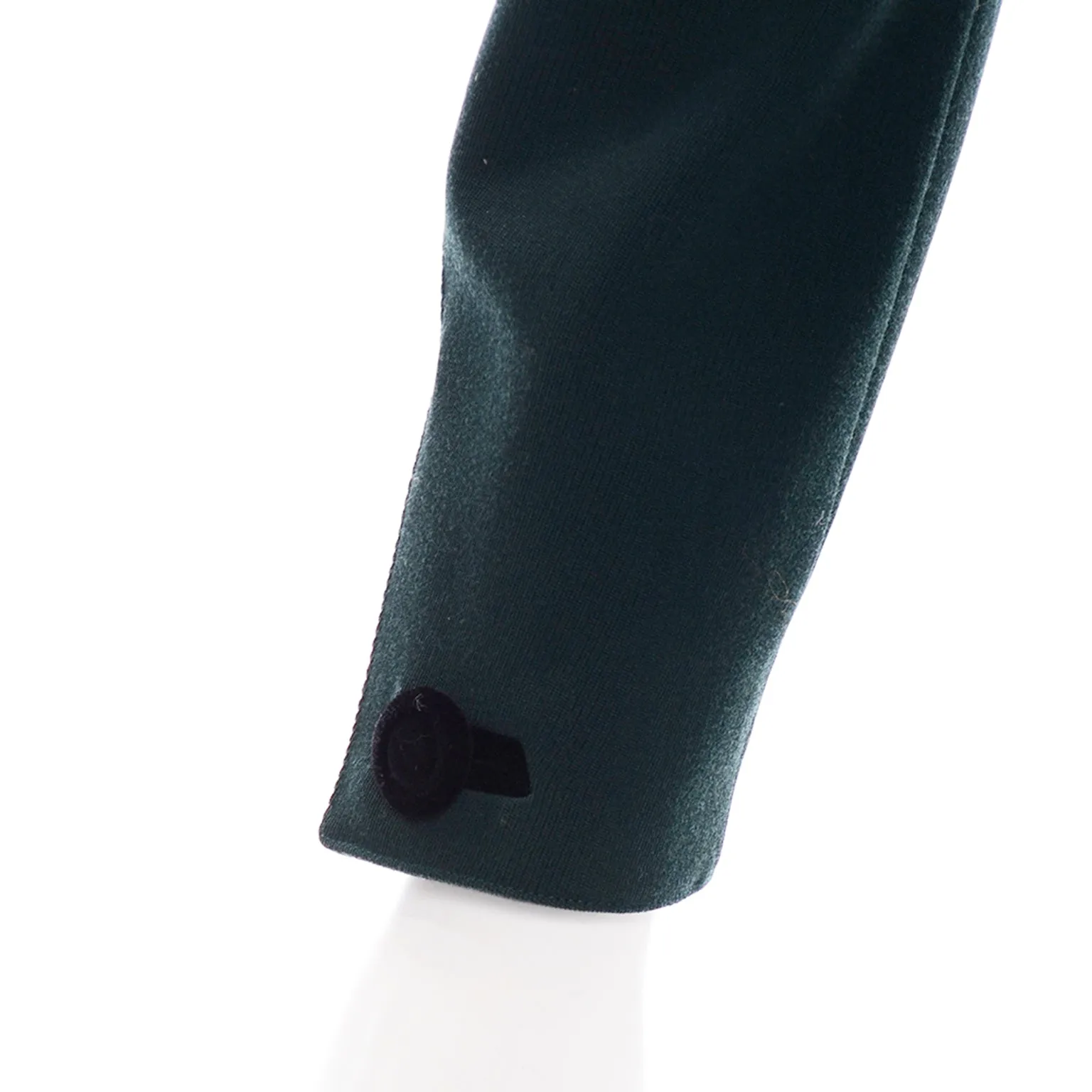 Vintage Thierry Mugler Forest Green Wool and Velvet Skirt w Blazer Jacket Suit