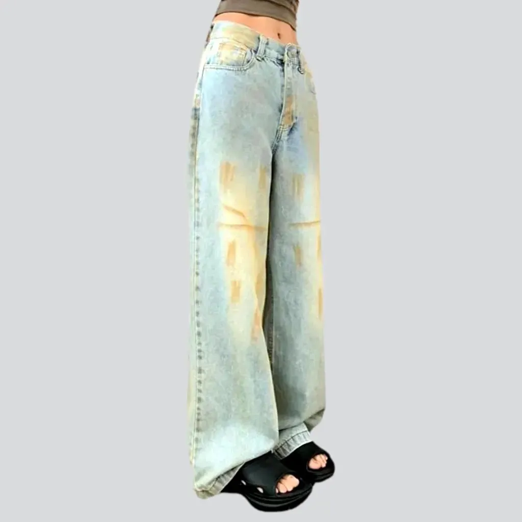 Vintage women's painted jeans