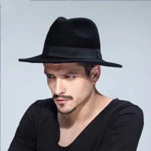 Woolen Men's Felt Hat British Style Jazz Hat