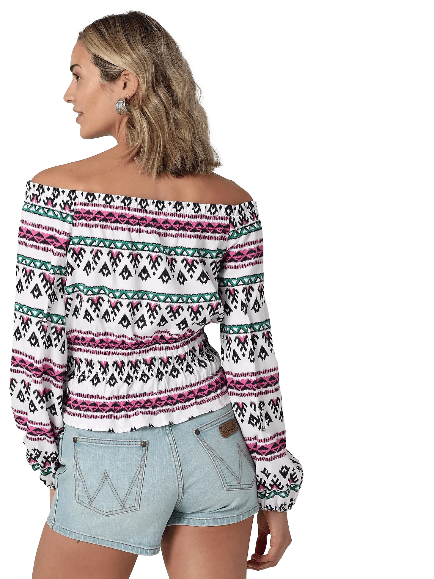 Wrangler Women's Off The Shoulder Smocked Top